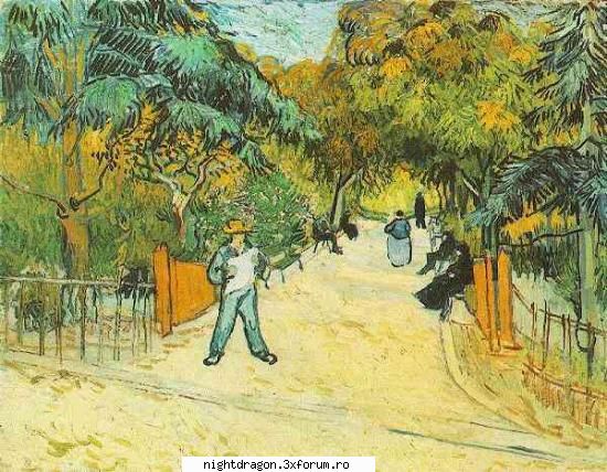 foto tablouri van gogh intrarea parcul public din arles