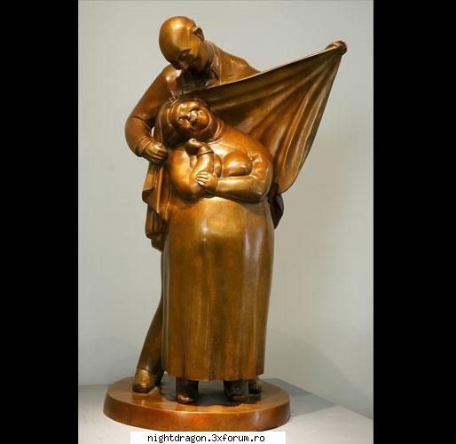 Foto Sculpturi - Wenling Chen, "Cuplu in varsta" atmosfera intima - Sculptura