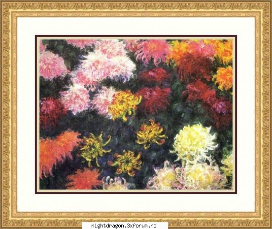 Foto tablouri - Claude Monet, "Crizanteme" O feerie a culorilor - Pictura