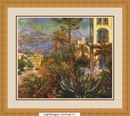 Foto tablouri - Monet, "Bordighera" Culori calde, exotism - Pictura