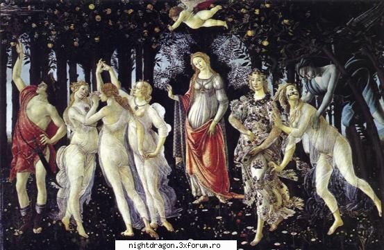 Foto tablouri - S. Botticelli, "Primavara" Compoziţia - Pictura