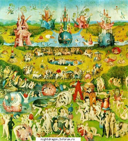 Foto tablouri - Hieronymus Bosch, "Gradina placerilor" A se - Pictura