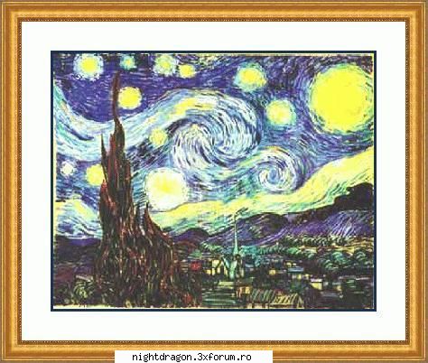Foto tablouri Van Gogh - Noapte Instelata - Pictura
