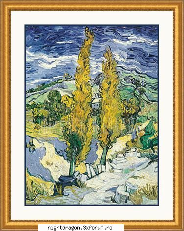 Foto tablouri Van Gogh - Plopi pe un deal - Pictura