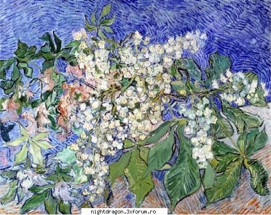 Foto tablouri Van Gogh - Ramura de castan inflorita - Pictura