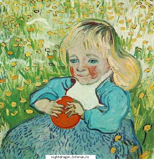Foto tablouri Van Gogh - Copil cu portocala - Pictura