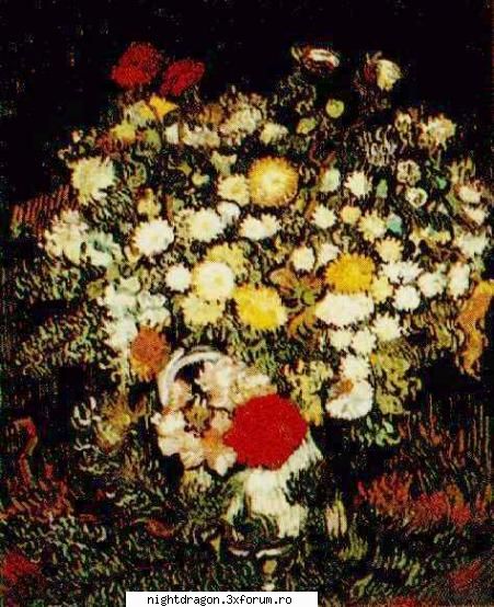 Foto tablouri Van Gogh - Crizanteme si flori salbatice in vaza - Pictura