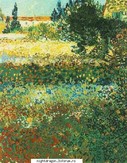 Foto tablouri Van Gogh - Gradina inflorita - Pictura