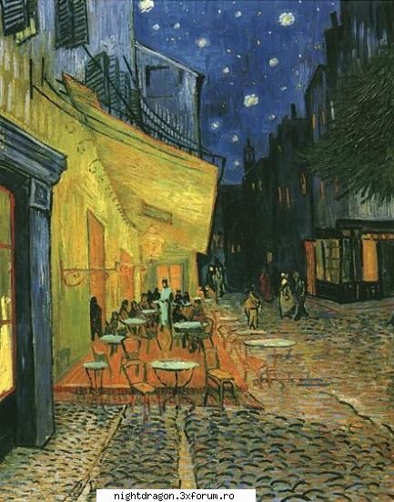 Foto tablouri Van Gogh - Terasa cafenelei din Arles - Pictura
