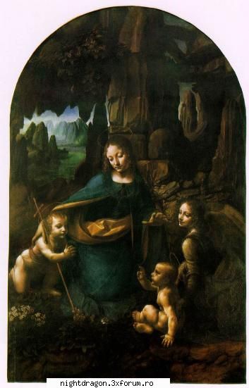 Leonardo Da Vinci 2 - "Madonna dintre stanci" (The Virgin of the Rocks) - Pictura