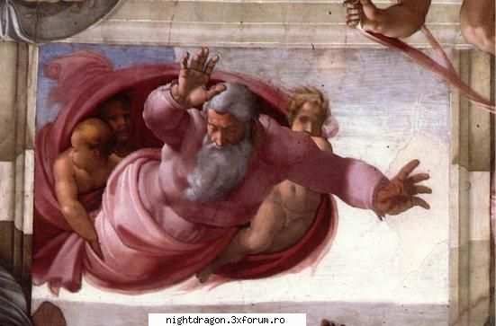Michelangelo Buonarroti - Despartirea pamantului de ape - Pictura