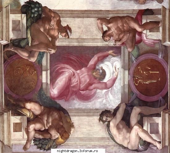 Michelangelo Buonarroti - Despartirea luminii de intuneric - Pictura