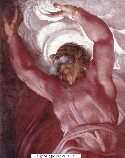 Michelangelo Buonarroti - Despartirea luminii de intuneric (detaliu) - Pictura