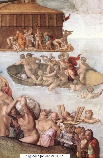 Michelangelo Buonarroti - Potopul (detaliu) - Pictura