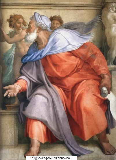 Michelangelo Buonarroti - Profetul Ezechiel - Pictura