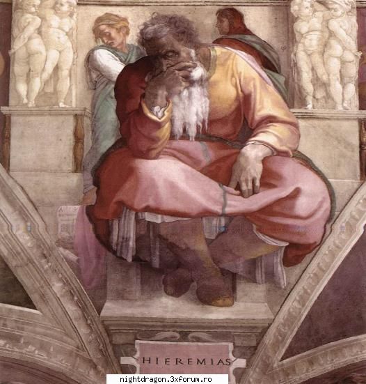 Michelangelo Buonarroti - Profetul Ieremia - Pictura