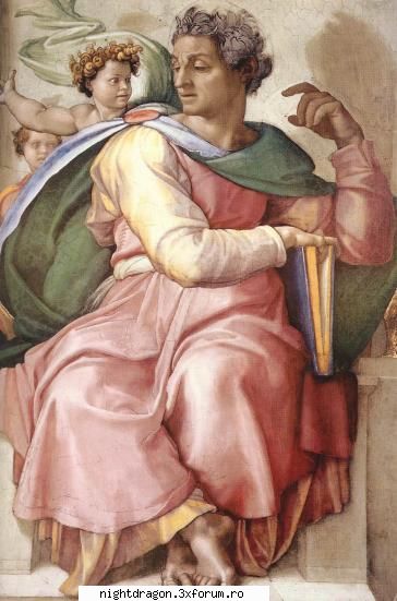Michelangelo Buonarroti - Profetul Isaia (detaliu) - Pictura