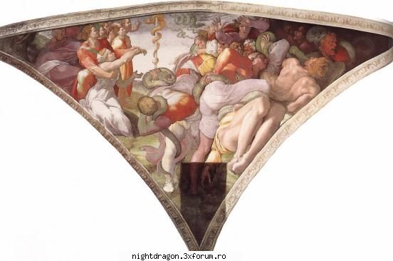 Michelangelo Buonarroti - Sarpele de alama - Pictura
