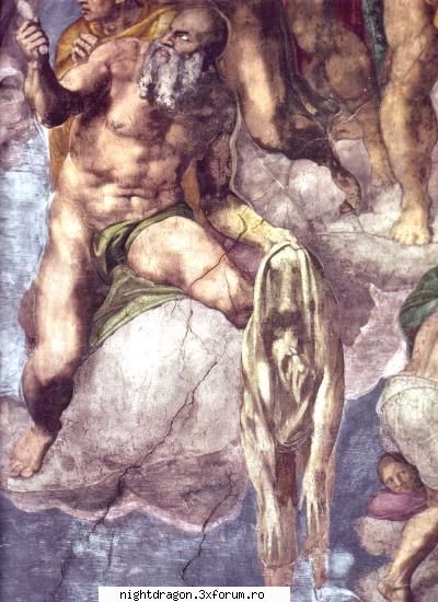 Michelangelo Buonarroti - Judecata de Apoi (detaliu) - Pictura