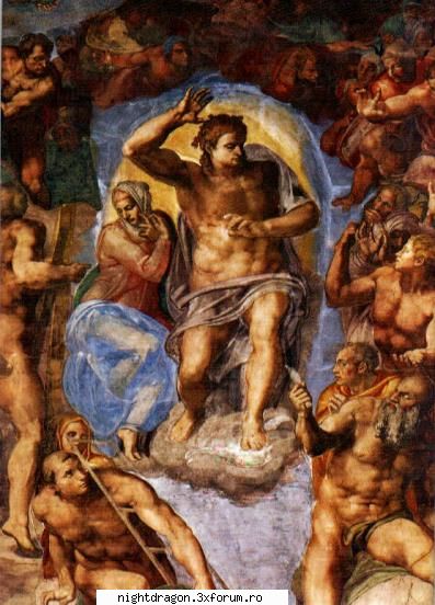 Michelangelo Buonarroti - Judecata de Apoi - Pictura