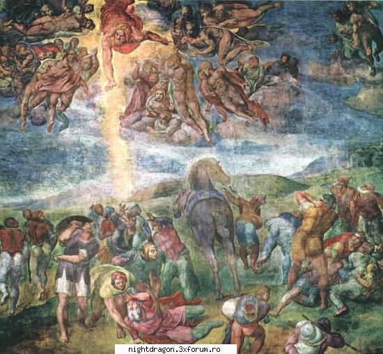 Michelangelo Buonarroti - Conversatia lui Saul Surprinde momentul orbirii - Pictura