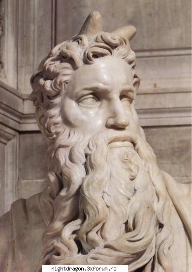 Michelangelo Buonarroti - Moise (detaliu) - Sculptura
