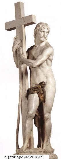 Michelangelo Buonarroti - Iisus ducandu-si crucea - Sculptura
