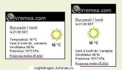 Prognoza meteo pe site-ul tau - Tot pentru a aduce o nota de dinamism site-ului - Webmasteri