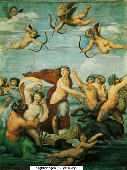 Rafael (Raffaello Santi) - Triumful Galateei Decoraţile palatului din - Pictura