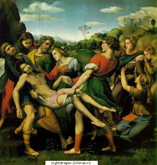 Rafael (Raffaello Santi) - "Punerea in mormant" - Pictura