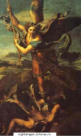 Rafael (Raffaello Santi) - "Arhanghelul Mihail si diavolul" - Pictura