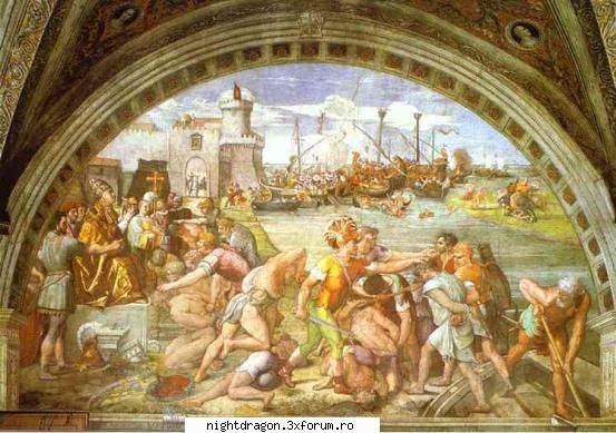 Rafael (Raffaello Santi) - "Batalia de la Ostia" - Pictura