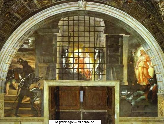 Rafael (Raffaello Santi) - "Eliberarea Sf. Petru" - Pictura