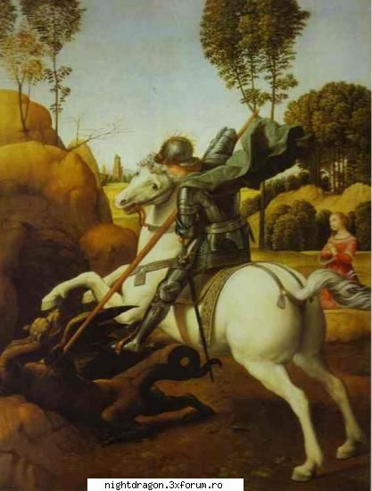 Rafael (Raffaello Santi) - "Sf. Gheorghe si balaurul" - Pictura