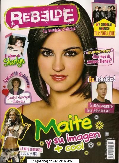 Rbd - maite pe coperta revistei ReBelDe - Cantareti , Artisti , Vedete Preferate