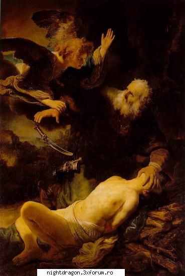 Rembrandt - "Avraam si Isaac" - Pictura