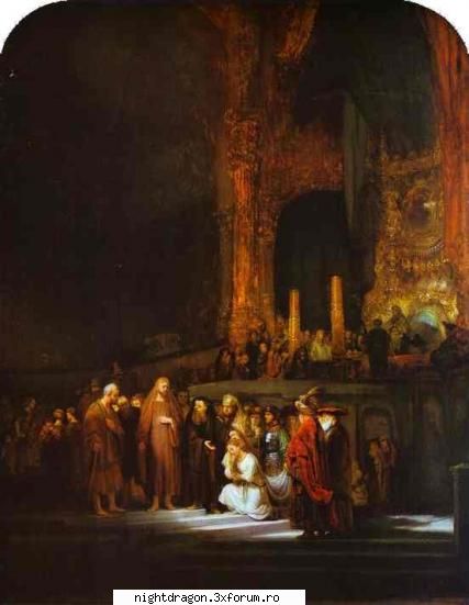 Rembrandt - "Christos si femeia adulteră" - Pictura
