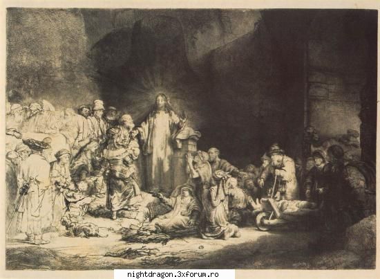 Rembrandt - "Copiii adusi la Iisus" - Pictura