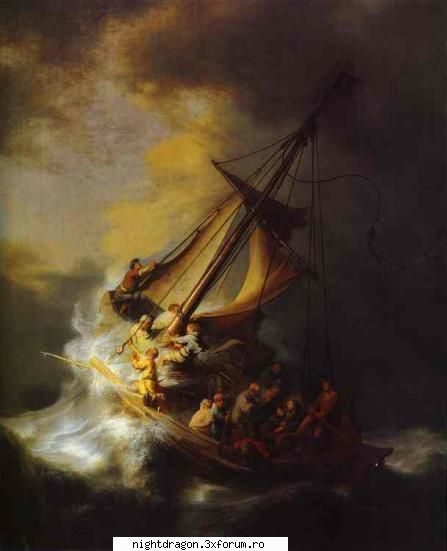 Rembrandt - "Furtuna de pe Marea Galileei" - Pictura