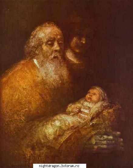 Rembrandt - "Simon in templu" - Pictura