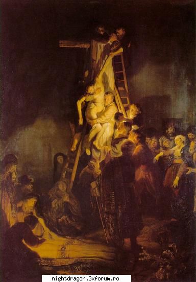 Rembrandt - "Coborarea de pe cruce" - Pictura