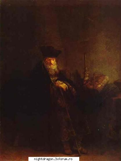 Rembrandt - "Batranul rabin" - Pictura