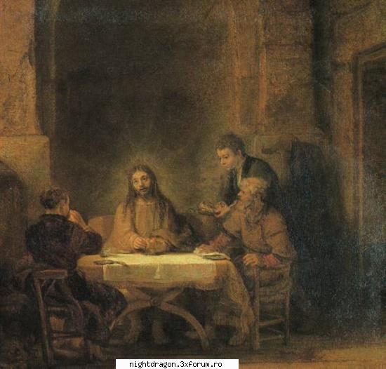 Rembrandt - "Cina de la Emaus" - Pictura