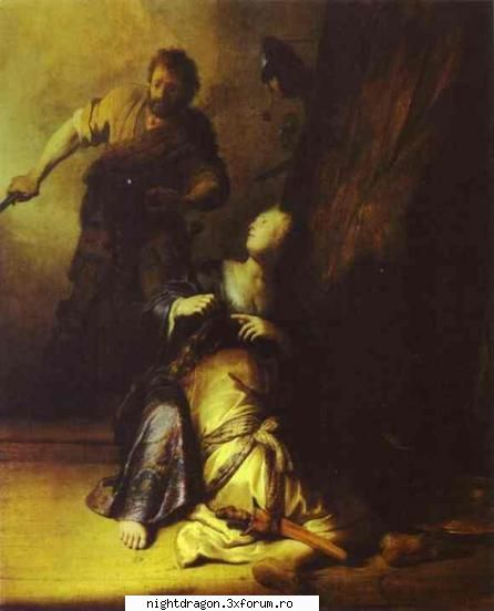 Rembrandt2 - Samson tradat de Dalila - Pictura