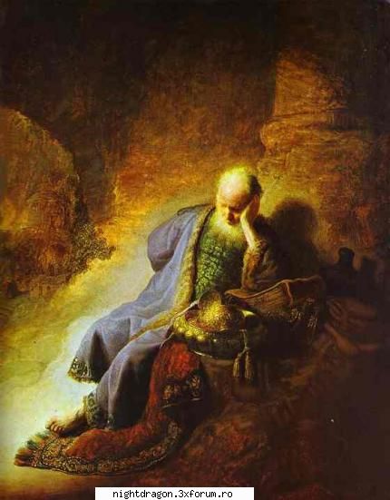 Rembrandt2 - Profetul Ieremia plangand distrugerea - Pictura