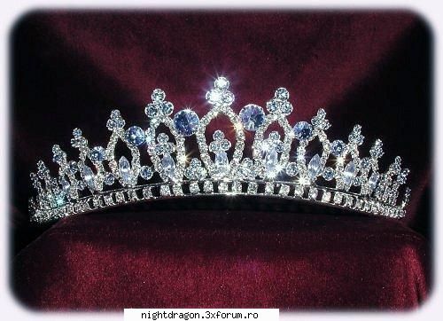 Rochii de mireasa - tiara cristale albastre, se poarta la rochia de - Moda Femei