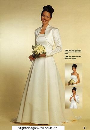 Rochii de mireasa - simpla, cu bolero din matase - Moda Femei