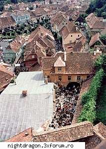 panorama din turnul cu ceas sighisoara