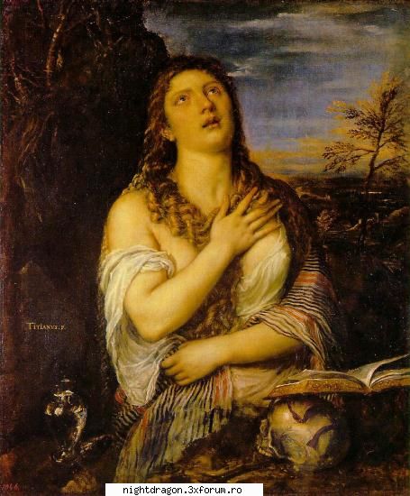 Titian (Tiziano Vecellio) - "Maria Magdalena" - Pictura