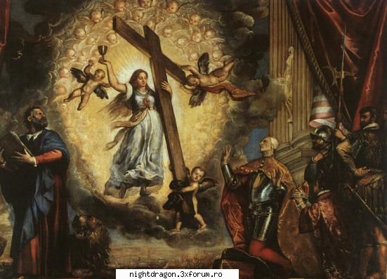 Titian (Tiziano Vecellio) - "Dogele Grimaldi ingenunchind in fata Credintei" - Pictura